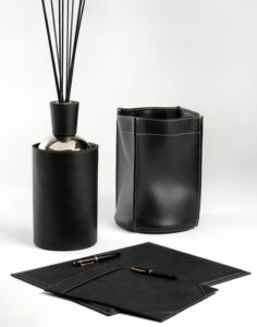 leather cover for diffuser, leather waste bin-δερμάτινη θήκη για κεριά και diffusers, δερμάτινος κάδος-impress.gr